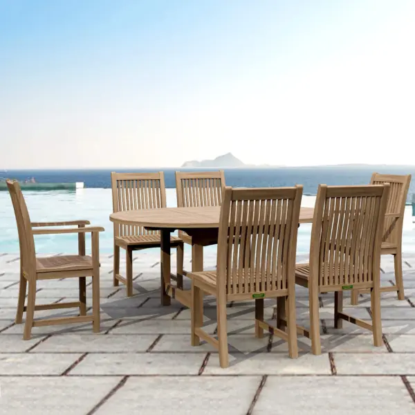 Anderson Teak - Bahama Chicago 7-Pieces Dining Chair C