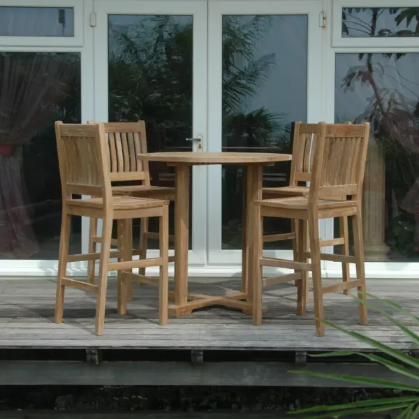 Anderson Teak - Bahama Avalon 5-Pieces Round Bar Set