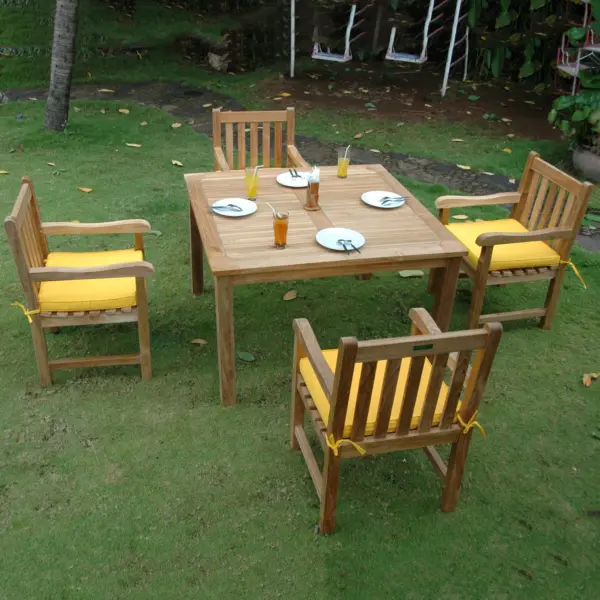 Anderson Teak - Windsor Classic Armchair 5-Pieces Dining Table Set
