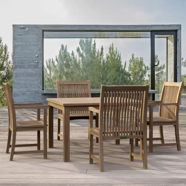 Anderson Teak - Windsor Chicago 5-Pieces Dining Table Set
