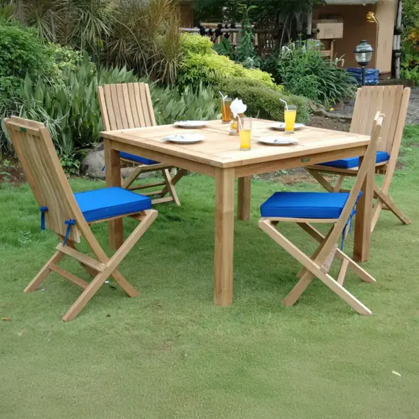 Anderson Teak - Windsor Comfort Chair 5-Pieces Folding Dining Set