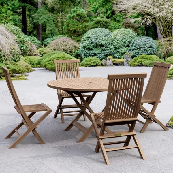 Anderson Teak - Classic Bahama 5-Pieces Folding Dining Set