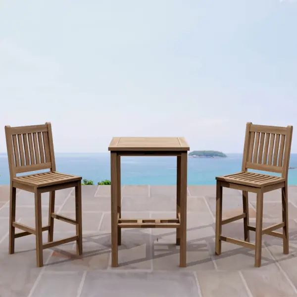 Anderson Teak - Bahama Avalon 3-Pieces Square Bar Set