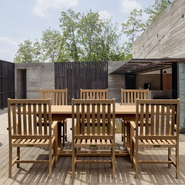 Anderson Teak - Bahama Wilshire Armchair 7-Pieces Extension Dining Set