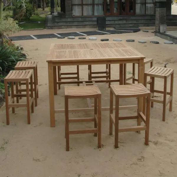 Anderson Teak - Windsor Montego 9-Pieces Square Bar Set