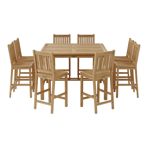 Anderson Teak - Windsor Avalon 9-Pieces Square Bar Set