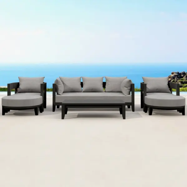 Anderson Teak - SET-171 6-pc Coronado Aluminum Deep Seating Set