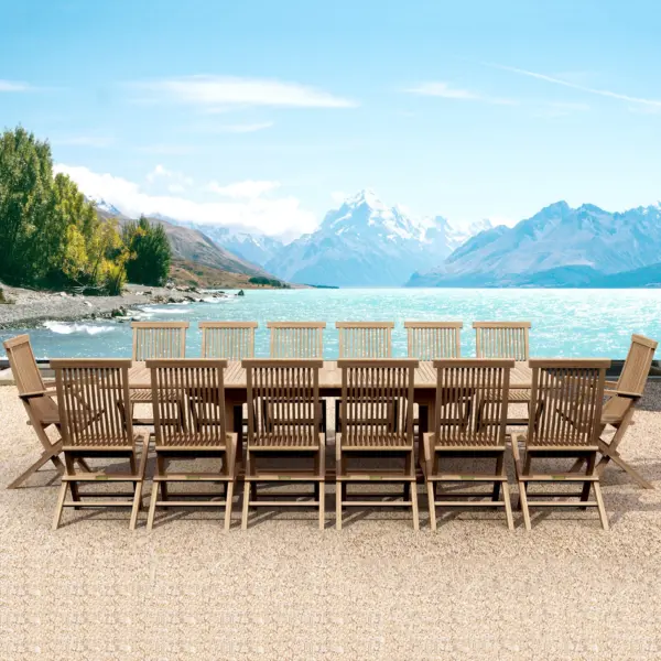 Anderson Teak - Valencia Classic 15-Pieces Dining Set