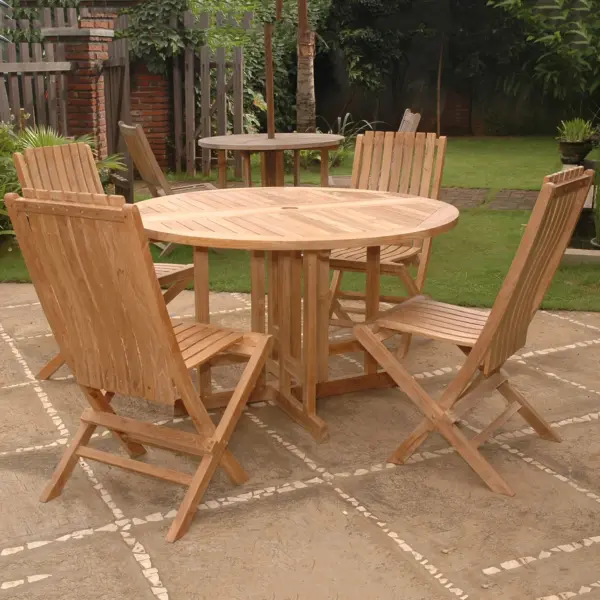 Anderson Teak - Butterfly Comfort 5-Pieces Dining Table Set