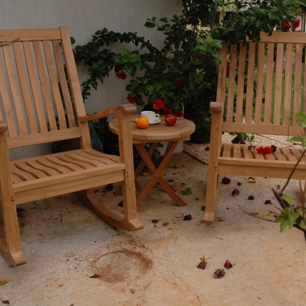 Anderson Teak - Del-Amo Bahama 3-Pieces Set with Folding Round Side Table