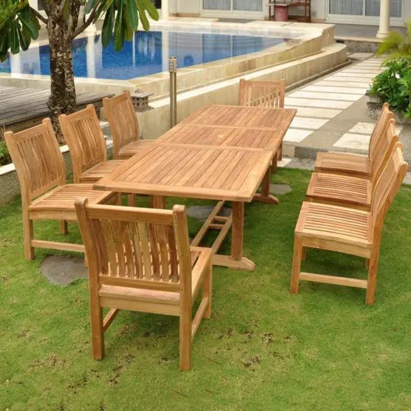 Anderson Teak - Bahama Sahara 9-Pieces 8' Rectangular Dining Set