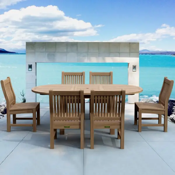 Anderson Teak - Bahama Sahara 7-Pieces 8' Rectangular Dining Set