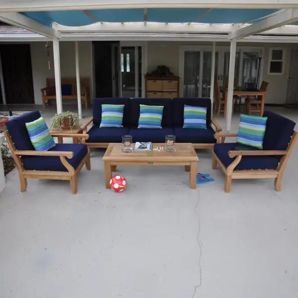 Anderson Teak - Riviera Luxe 7-Pieces Modular Set With Rectangular Table B