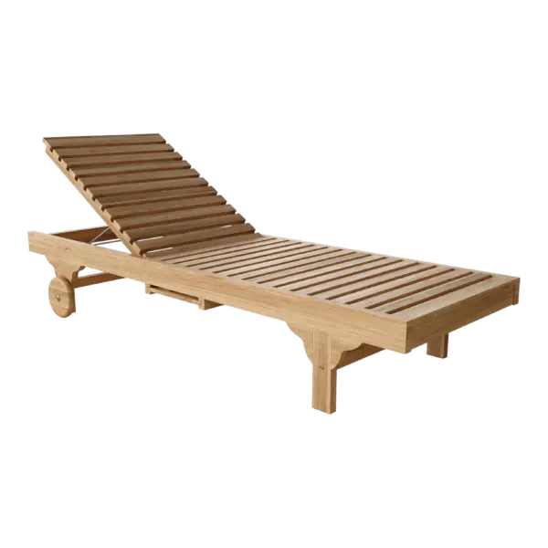 Anderson Teak - Capri Sun Lounger Adjusted Back & Side Tray
