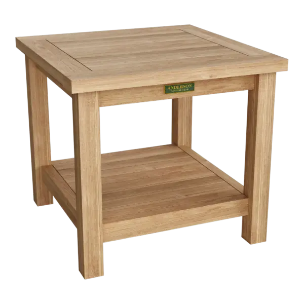 Anderson Teak - 22" Square 2-Tier Side Table