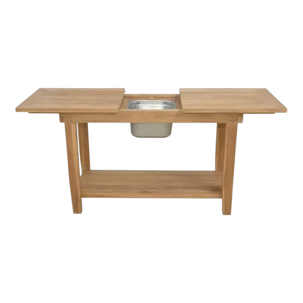 Anderson Teak - Nautilus Console Table w/ SS Container