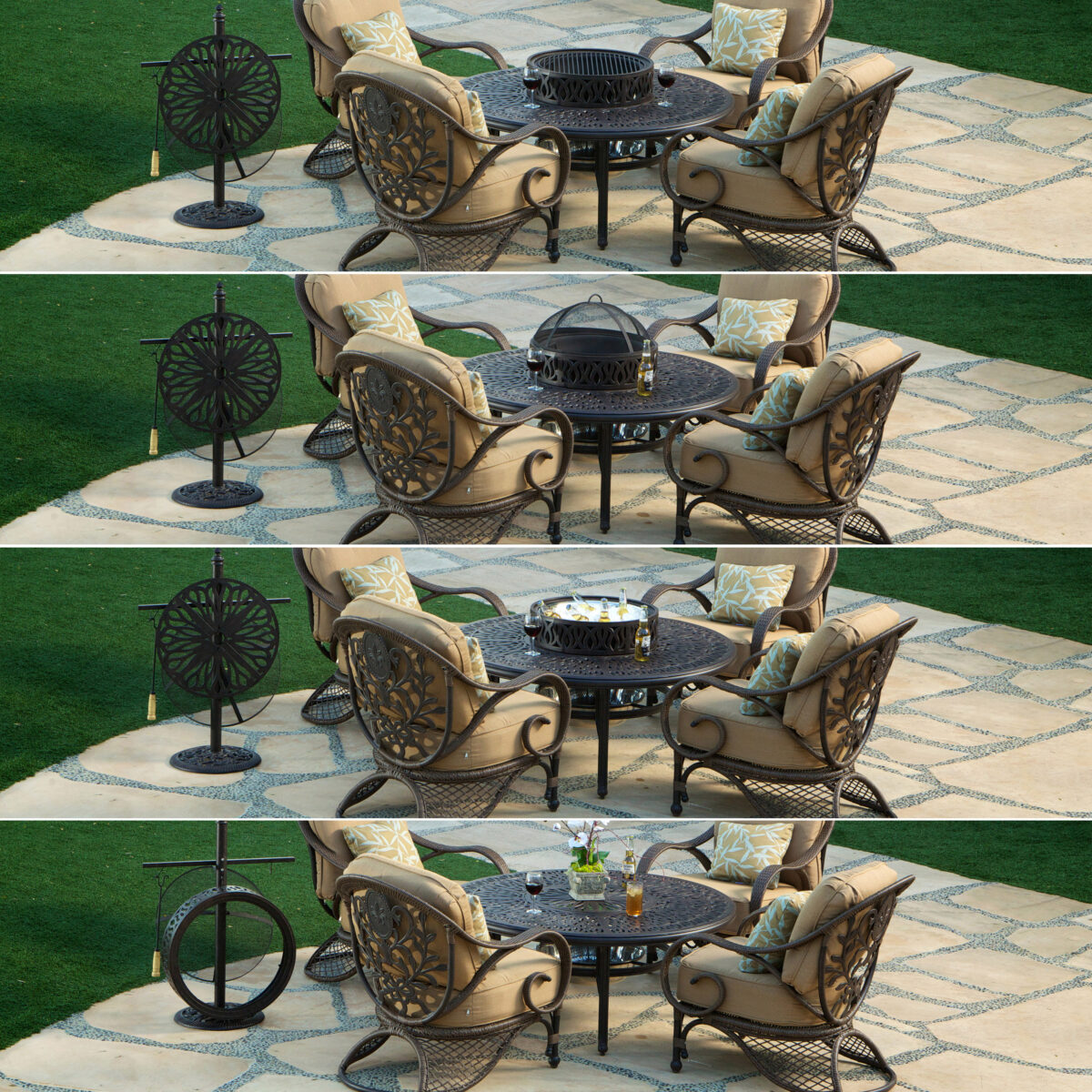 AFD Home | Grand Bonaire Weave Outdoor Fire Pit Table With Accessories (KIT) - Image 3