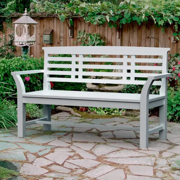Anderson Teak - Sakura 2-Seater Teak Bench In White Finish