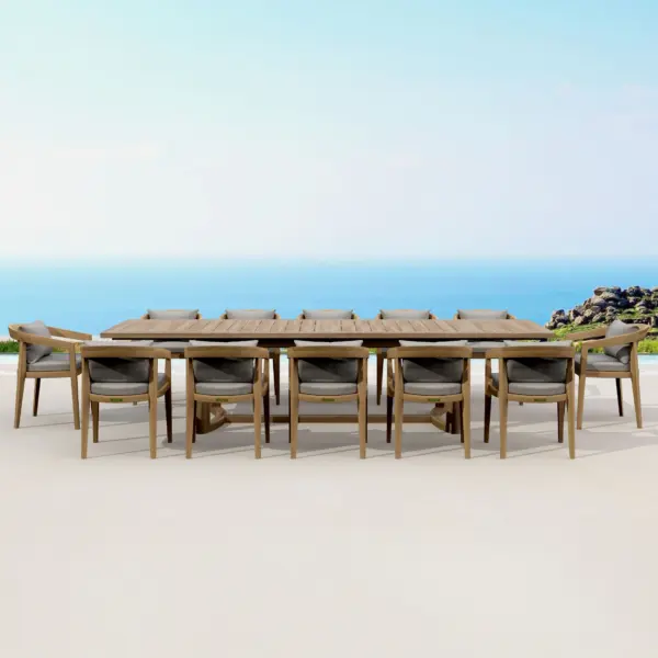 Anderson Teak - SET-367 13-pc Toscana Extension Dining Table Set
