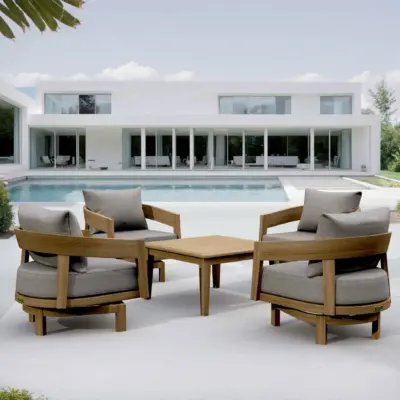 Anderson Teak - SET-371 Toscana 5-pc Deep Seating Swivel Set