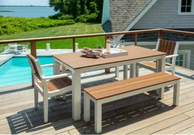 Seaside Casual - GREENWICH 60" DINING BENCH SLATTED