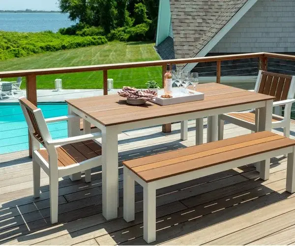 Seaside Casual - GREENWICH 60" DINING BENCH SLATTED